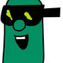 Larry the Cucumber with Dark Sunglasses