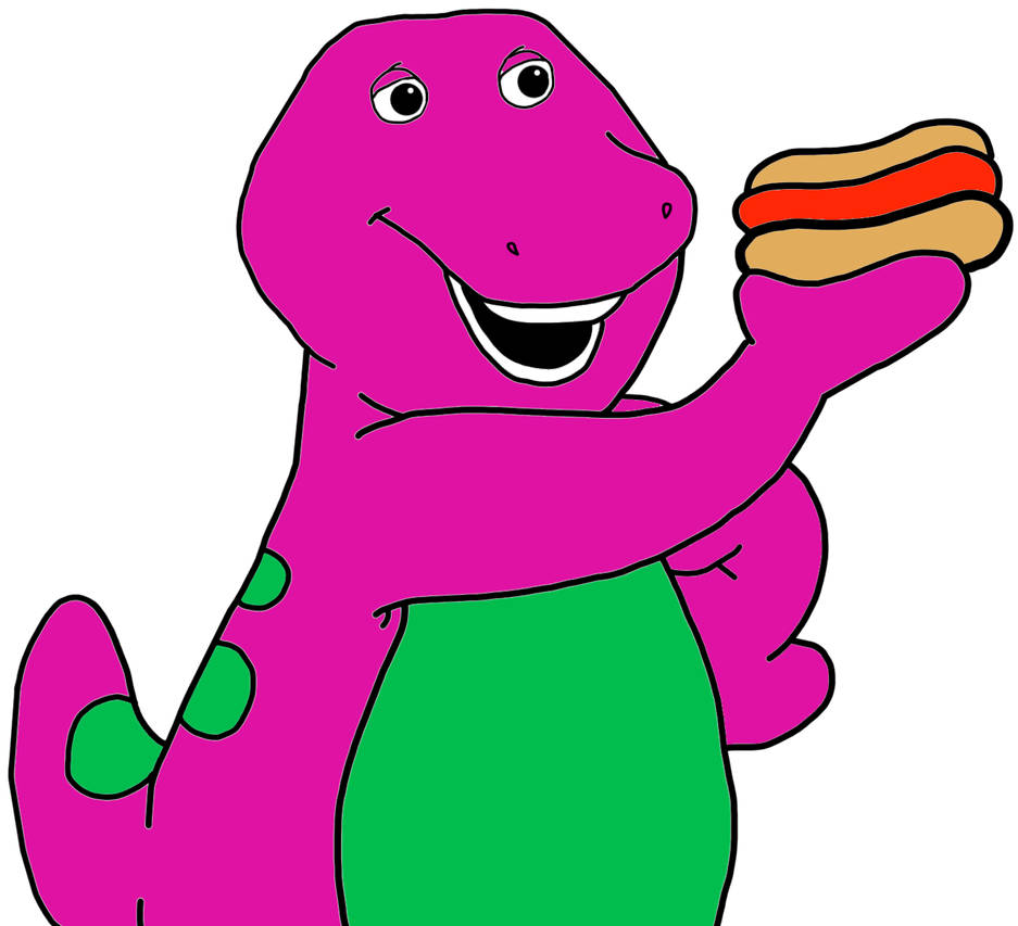 Request - Barney with a Hot Dog by NicholasVinhChauLe on DeviantArt