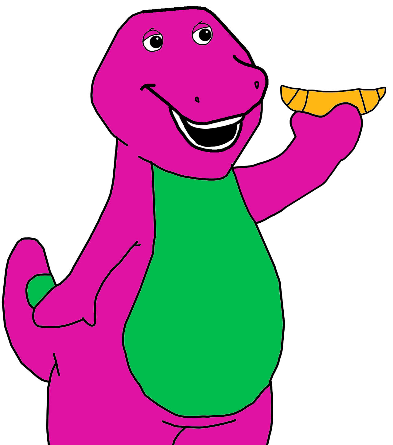 Barney with a Croissant by NicholasVinhChauLe on DeviantArt