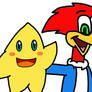 Starfy and Woody Woodpecker