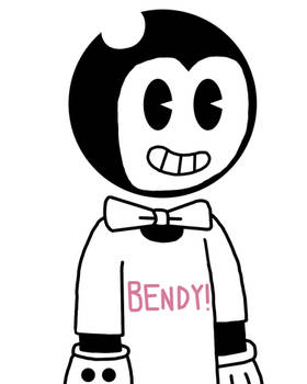 Bendy with T-Shirt reading BENDY