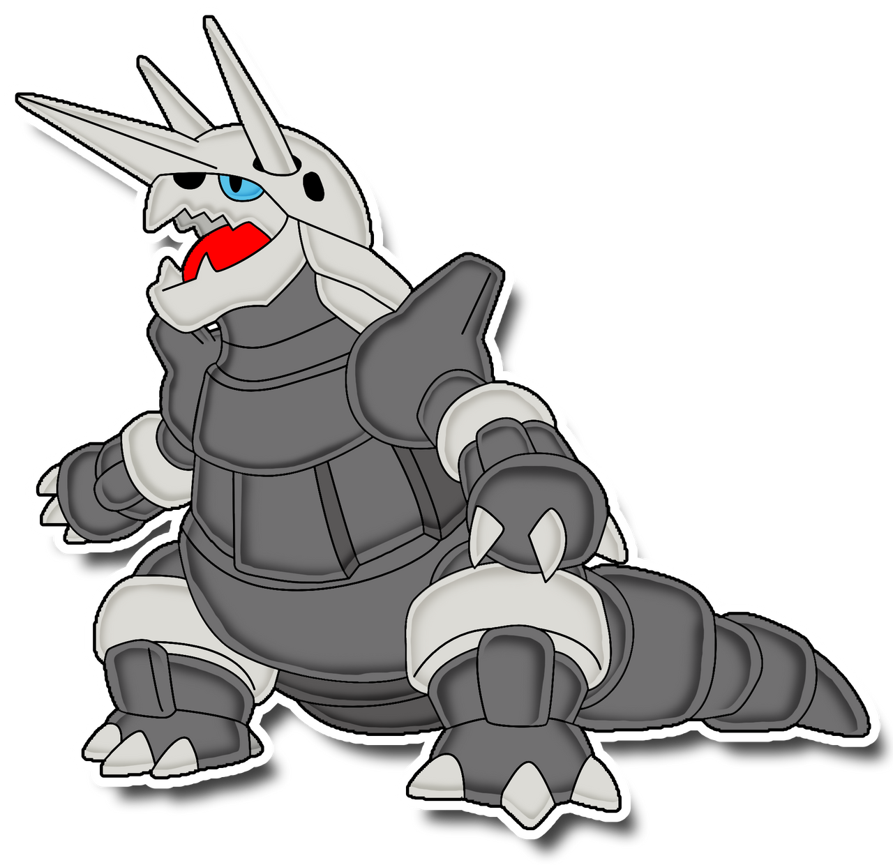 Aggron (Paper Mario Style) by Vinh-Chau-Le-1995 on DeviantArt