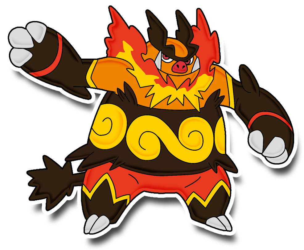 Emboard Emboar (Paper Mario Style) by NicholasVinhChauLe95 on DeviantArt