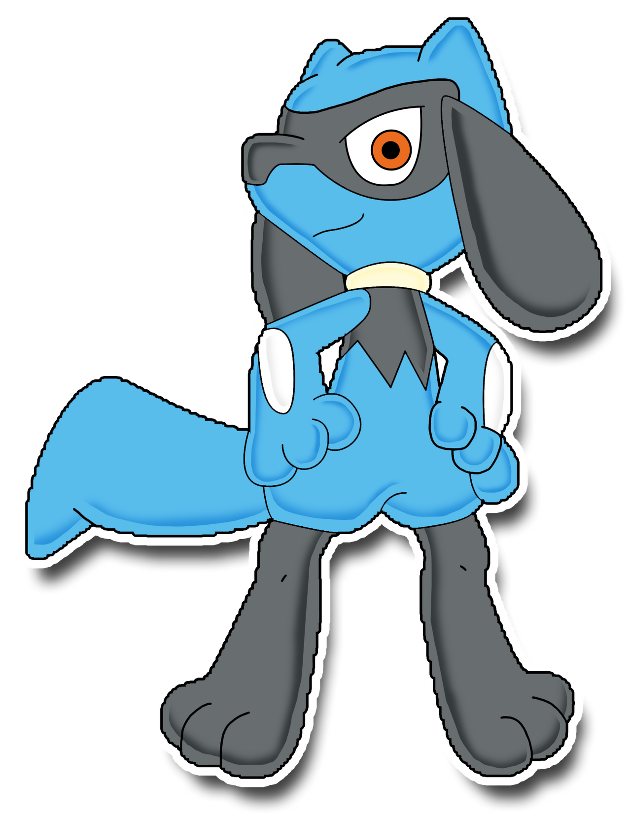 Riolu (Paper Mario Style) by NicholasVinhChauLe95 on DeviantArt