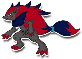 Zoroark (Paper Mario Style)