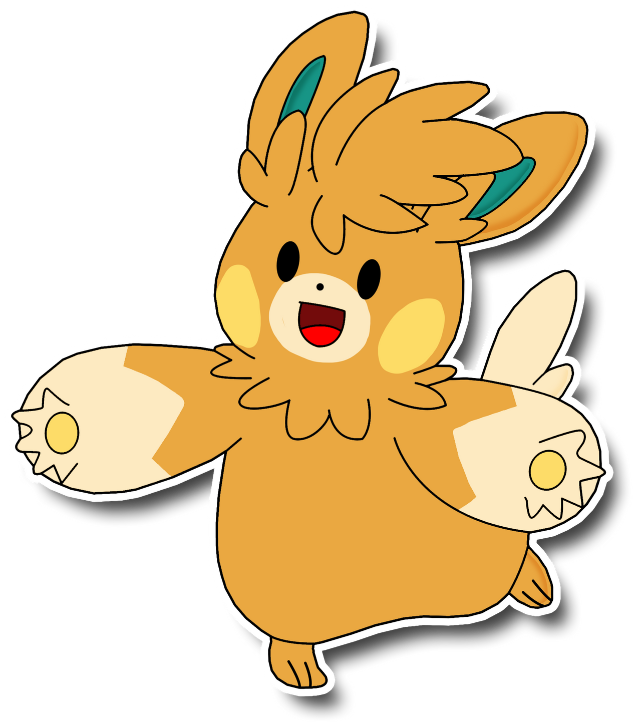Pawmot (Paper Mario Style)