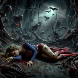 Supergirl defeated by Demons / AI Art