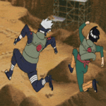 Kakashi and Gai are FLYING!