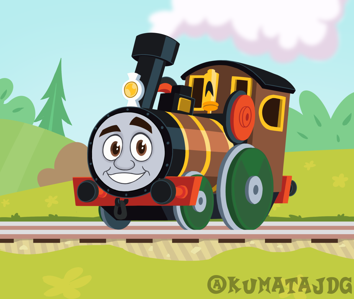 Theo the traction engine in All Engines Go! style by Kumata on DeviantArt