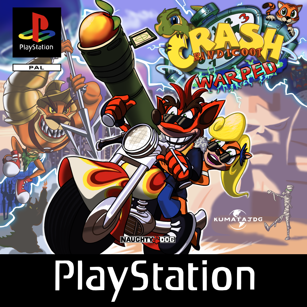 Werpd Crash Bandicoot Warped PAL cover by Kumata on DeviantArt
