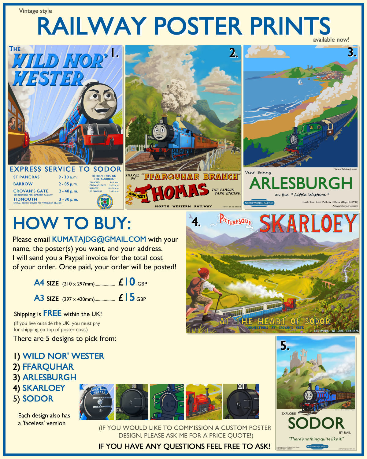 RAILWAY POSTER PRINTS NOW AVAILABLE (UPDATED) by Kumata on DeviantArt