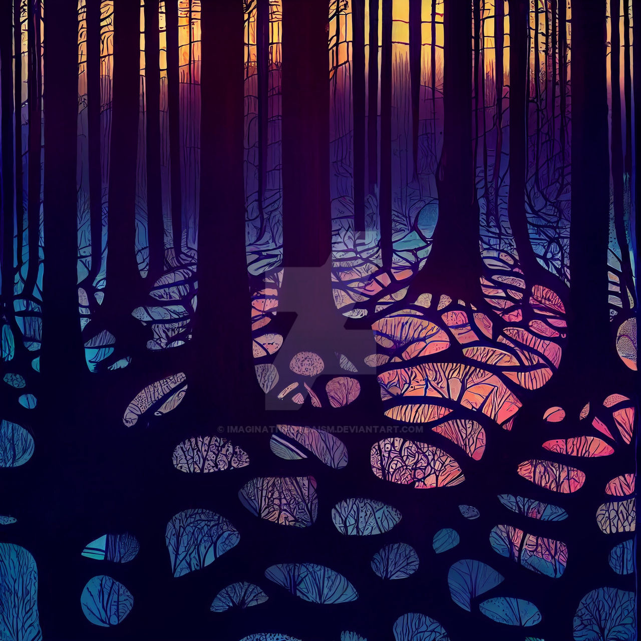 Rediscovering patterns in forest by ImaginativeDadaism on DeviantArt