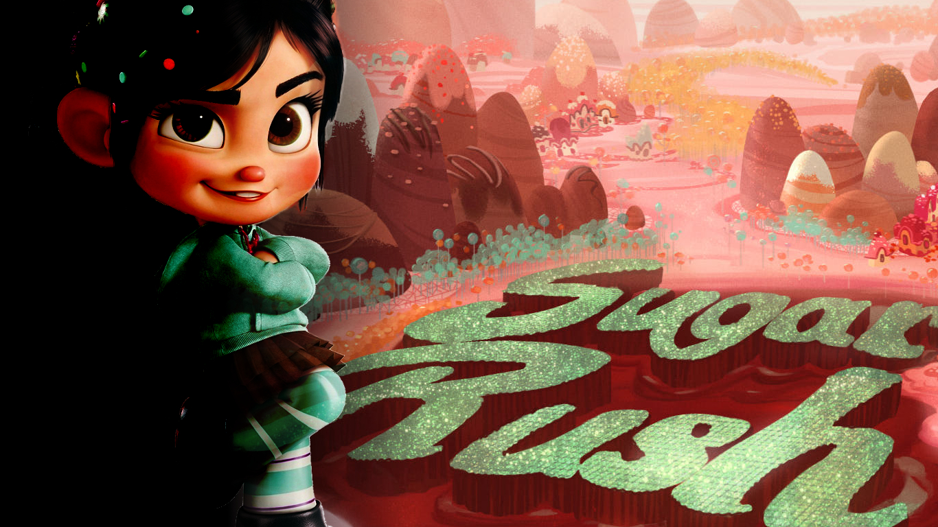 Vanellope Von Schweetz Racing Wallpaper. 