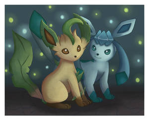 .:Glaceon and Leafeon:.