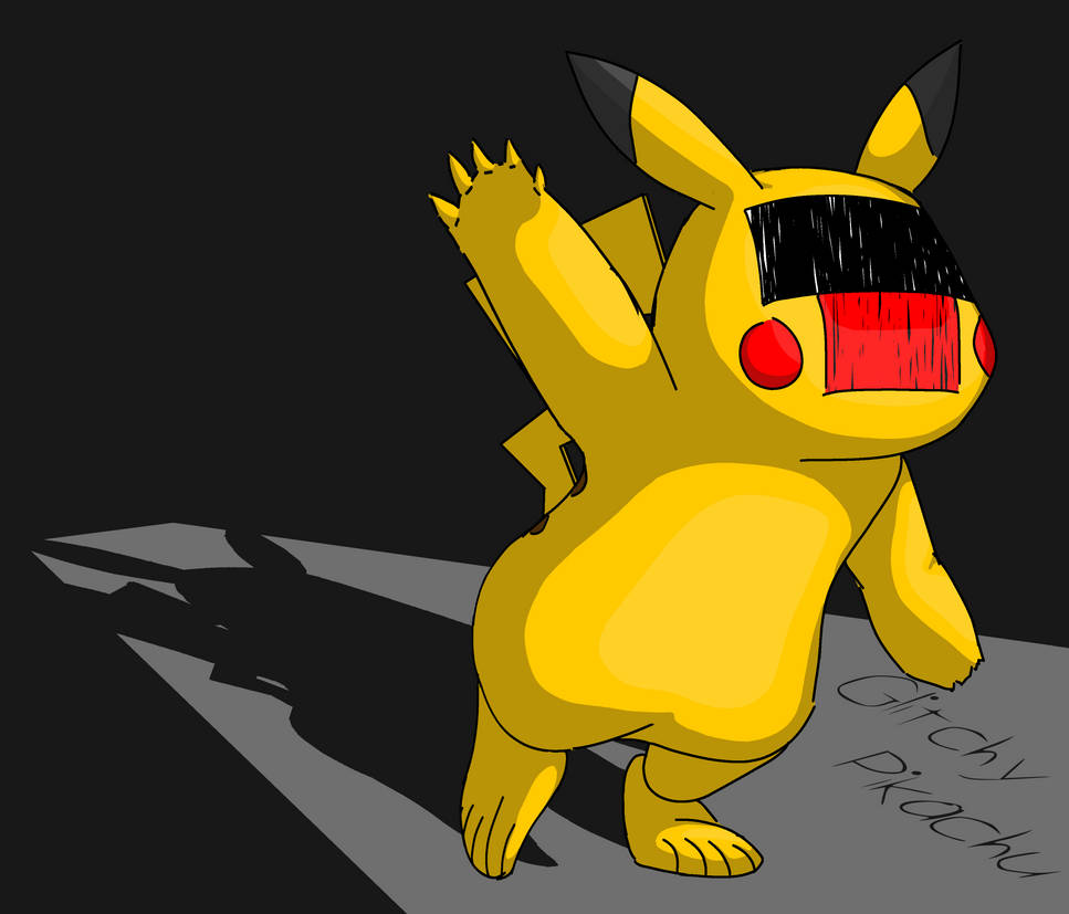 Defect Pikachu Glitchy Pikachu by superstupidy on DeviantArt
