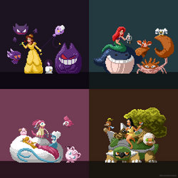 (Animated) Disney Princesses as Pokemon Trainers