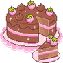 LARGE Strawberry and Chocolate Cake