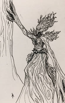 Inktober Day Eleven: Dryad