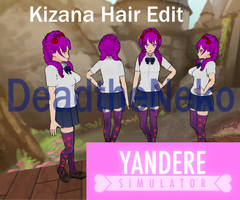 (Yandere Simulator)- Kizana Hair Edit+Button Up Tx