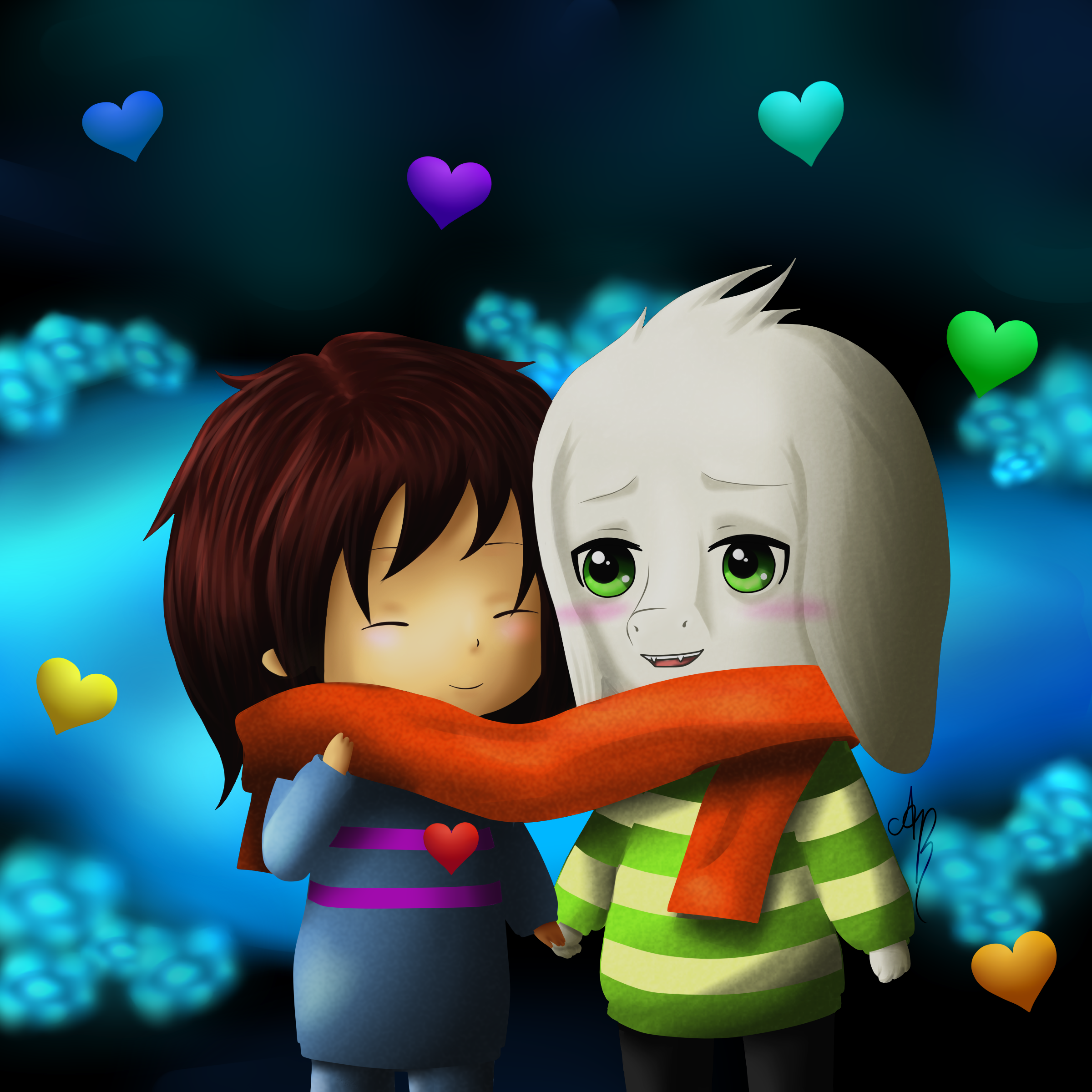 Asriel And Frisk Undertale Fanart By Secondvoiceart On Deviantart