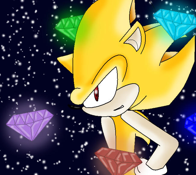 Super Sonic colored by me by MintStarMari on DeviantArt