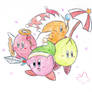 Four Kirbys, one team (old)