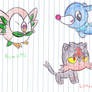 Rowlet, Litten and Popplio