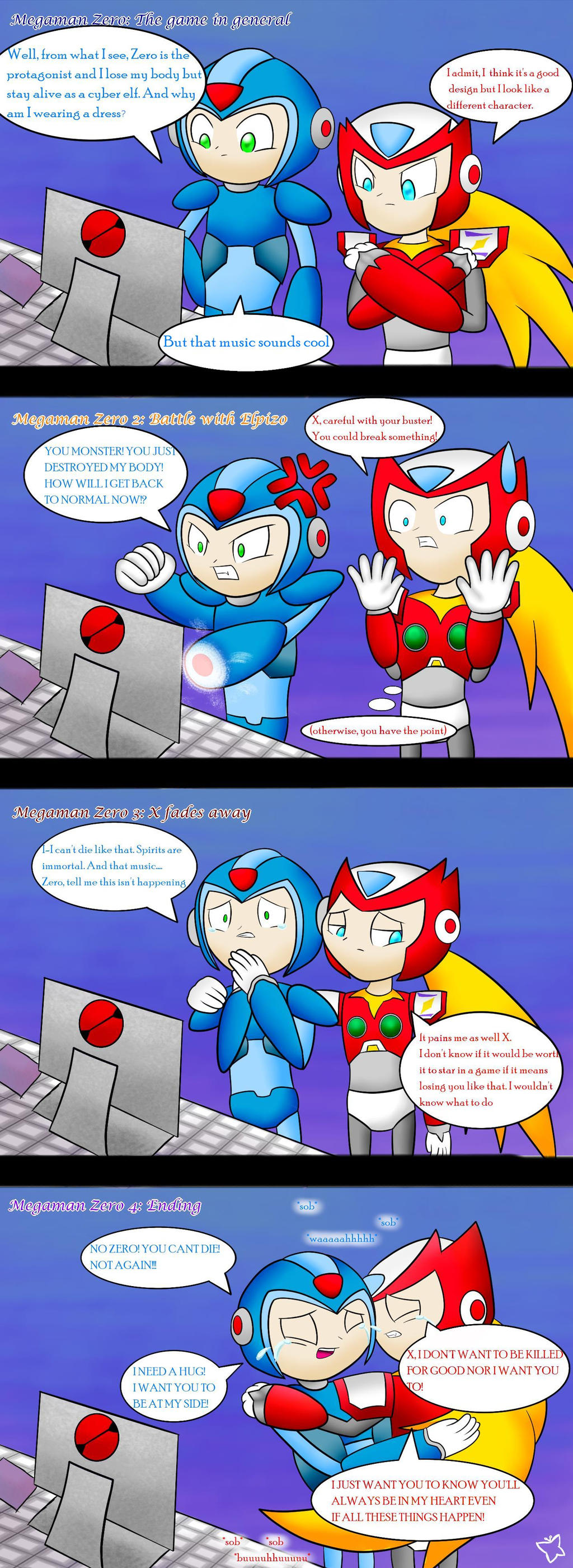 X and Zero react to Megaman Zero by MintStarMari on DeviantArt