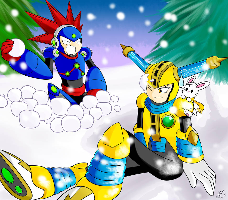Robot Rumpus: Play in the snow by MintStarMari on DeviantArt