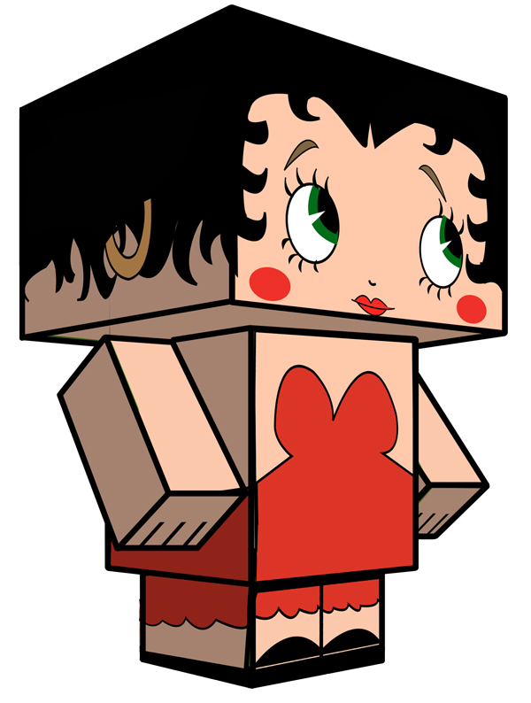 Betty Boop Cubee Craft in 3D