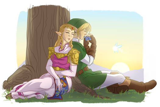 Link and Zelda commission