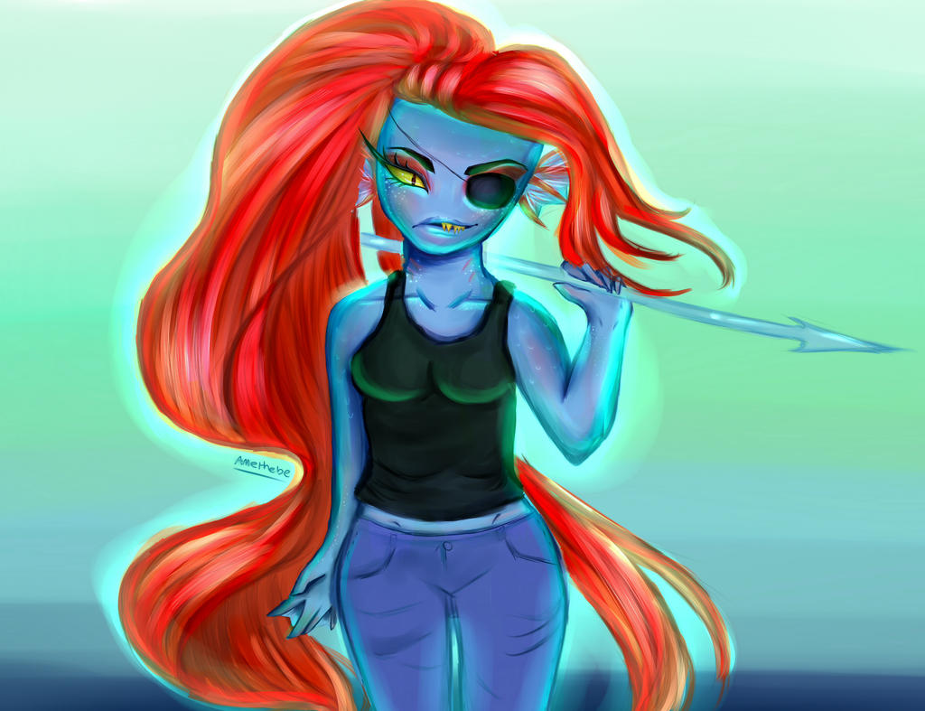 Undyne Undertale Fan art by amethebe on DeviantArt