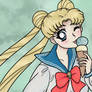 Sailor Moon eating ice cream