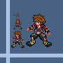 Sora Sprite Kingdom Hearts 3 Outfit (KH CoM Style)