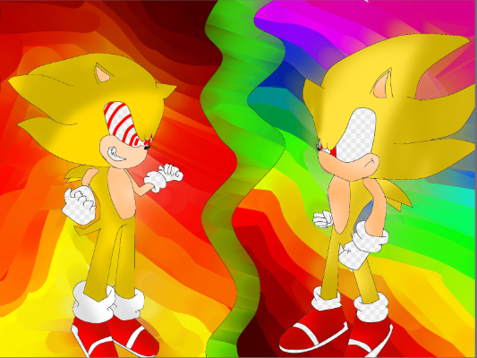 Super Sonic Vs Super Fleetway Sonic by santi2001 on DeviantArt