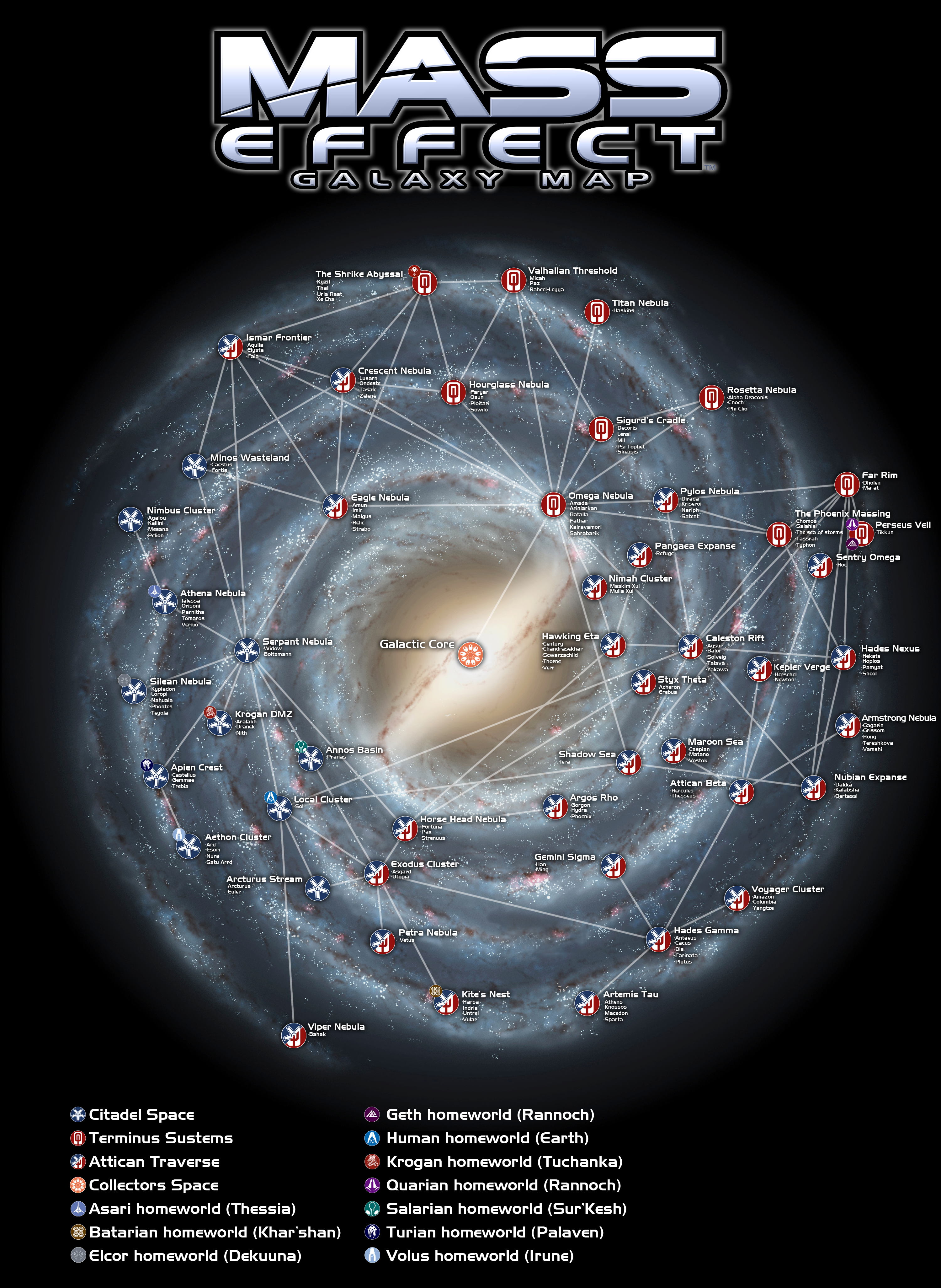 Mass Effect Galaxy Map