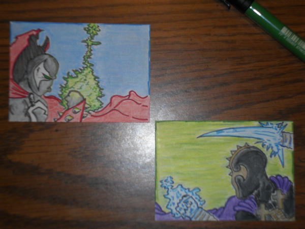 Spawn and Redeemer sketch cards