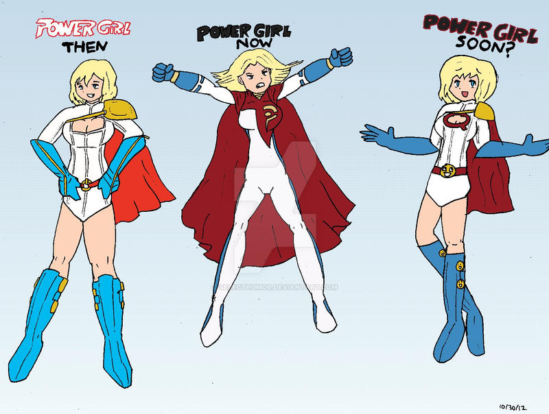 Power Girl O-P-Q (Costumes Then Now and Soon)