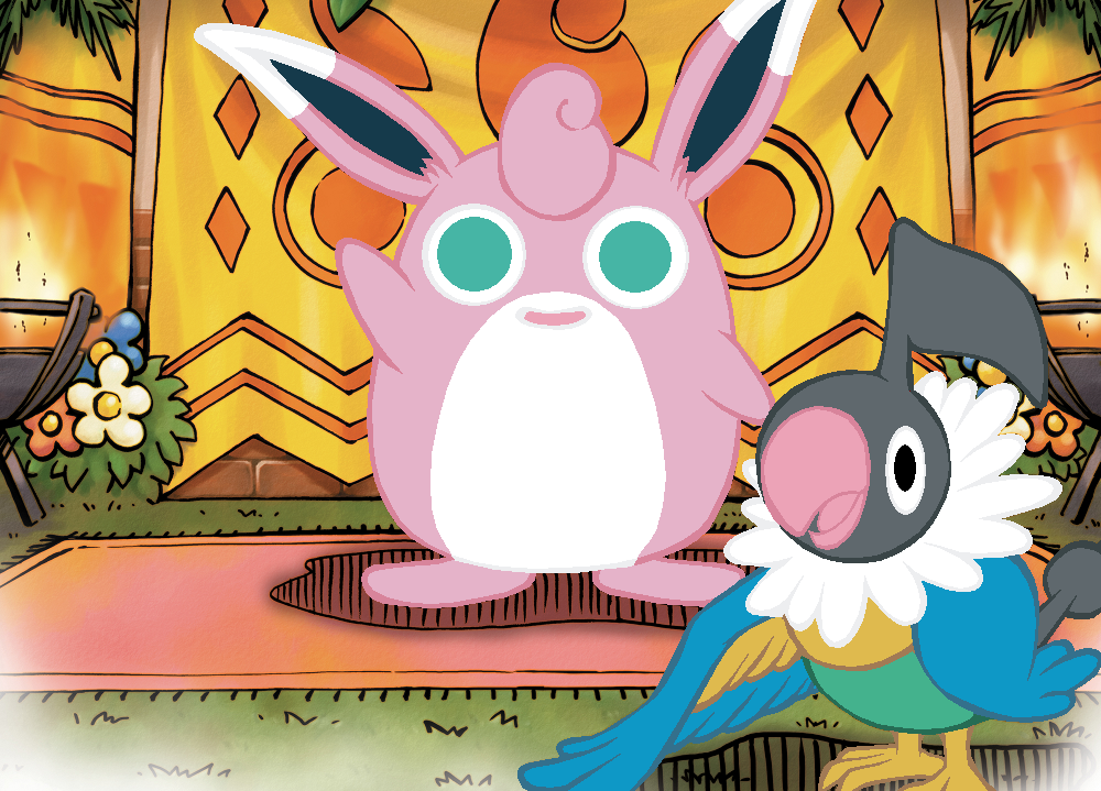 ~PokeBase~ Wigglytuff and Chatot (Background)