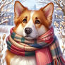 Dog puppy with scarf in winter animal cute (57)