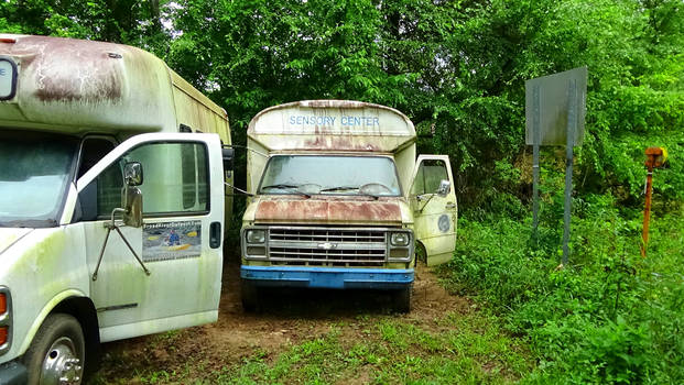 abandoned buses (2 wks post flood) 20