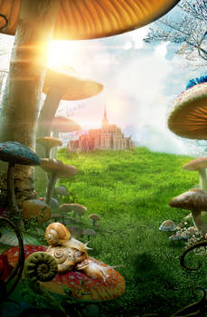 Wonderland Premade Background