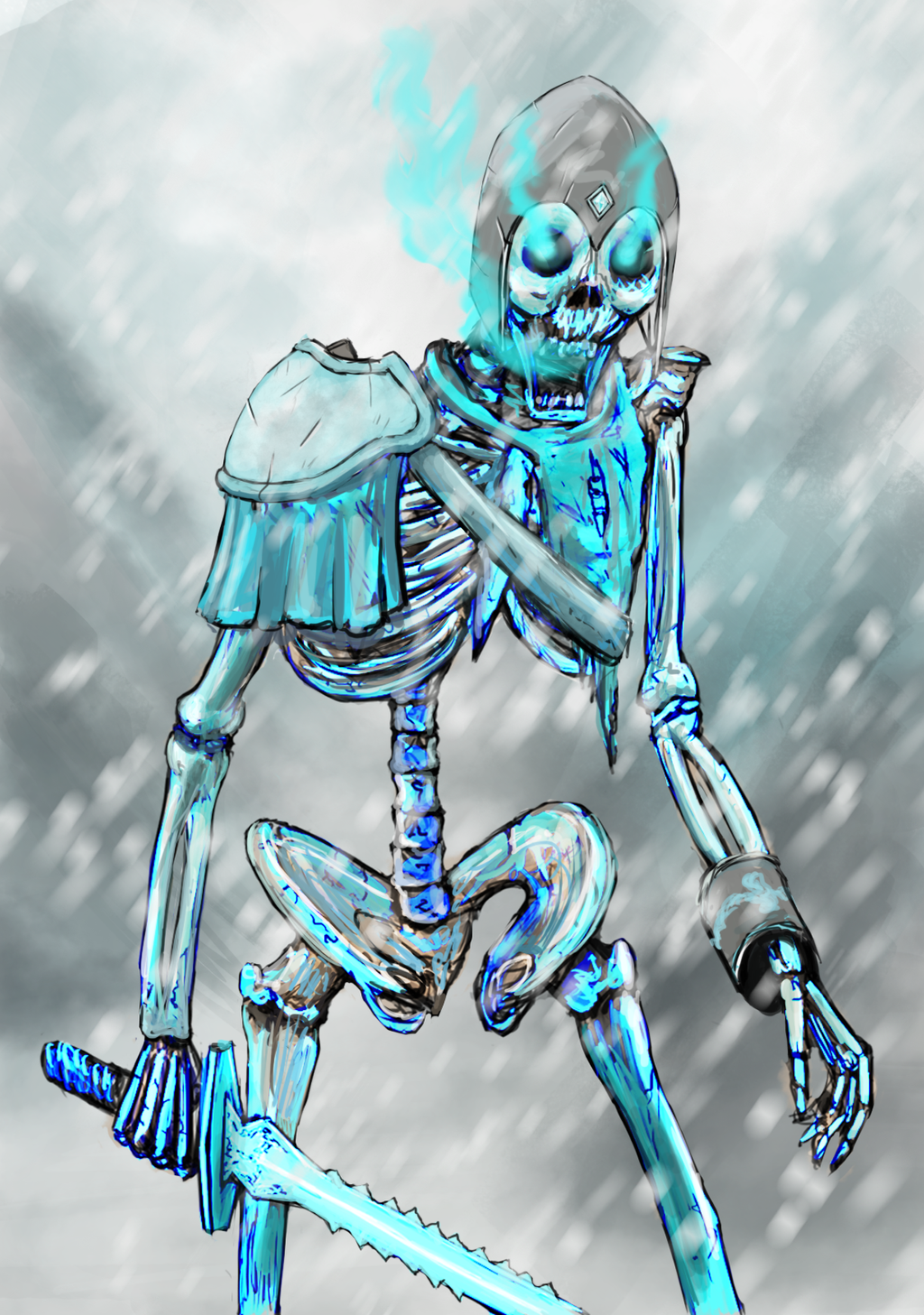 Ice cursed skeleton warrior