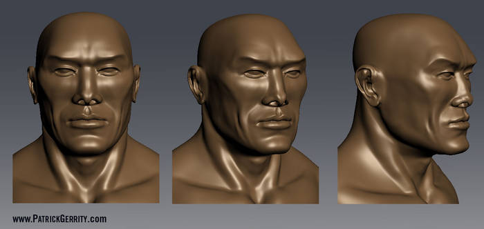 Head Sculpt Asian Guy