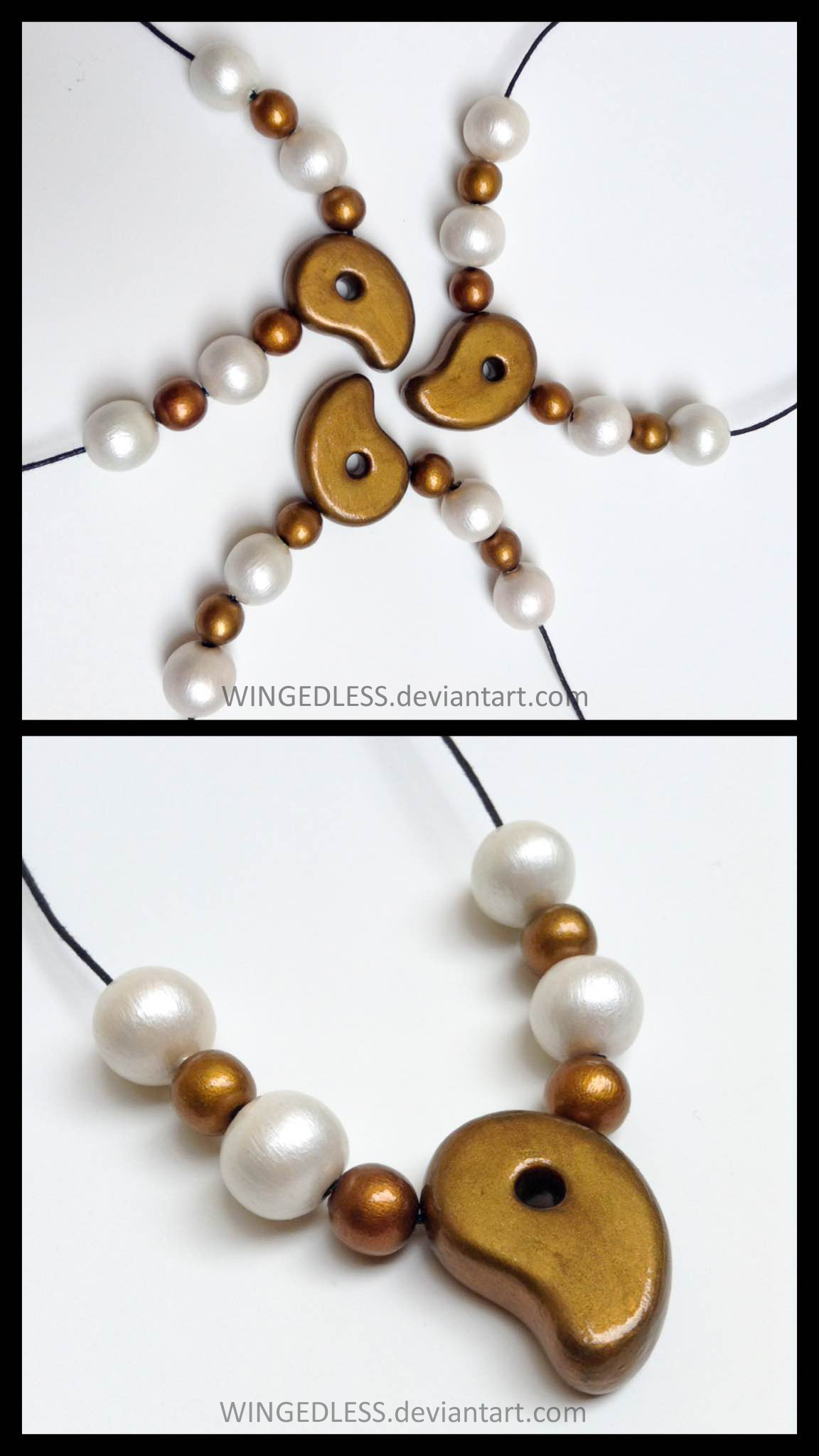 Maya Fey's Magatama and Pearls Charm Necklace .