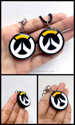 Overwatch Logo Charm Keychain or Necklace
