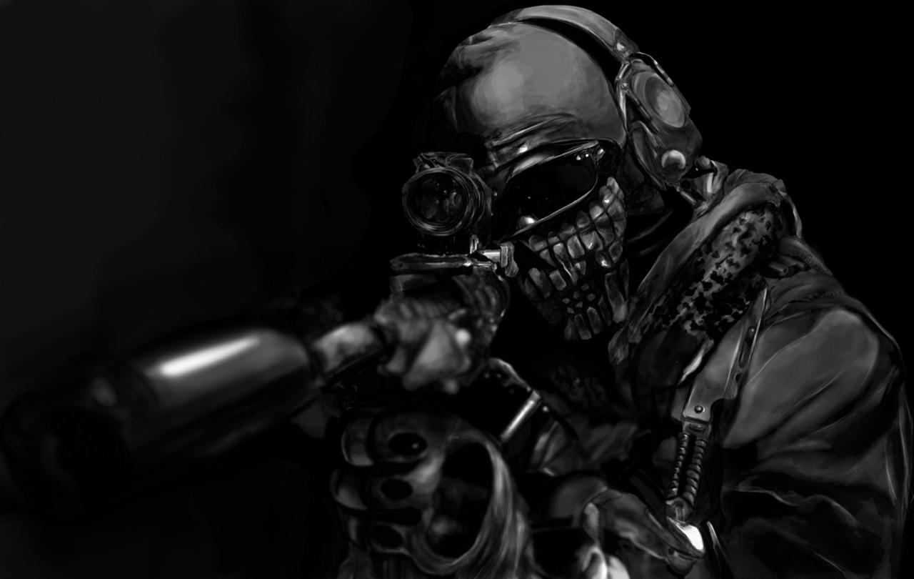 Call Of Duty MW2 Ghost Photoshop Painting 4k by Skylock72 on DeviantArt