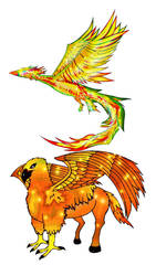 Hippogriff and Phoenix 