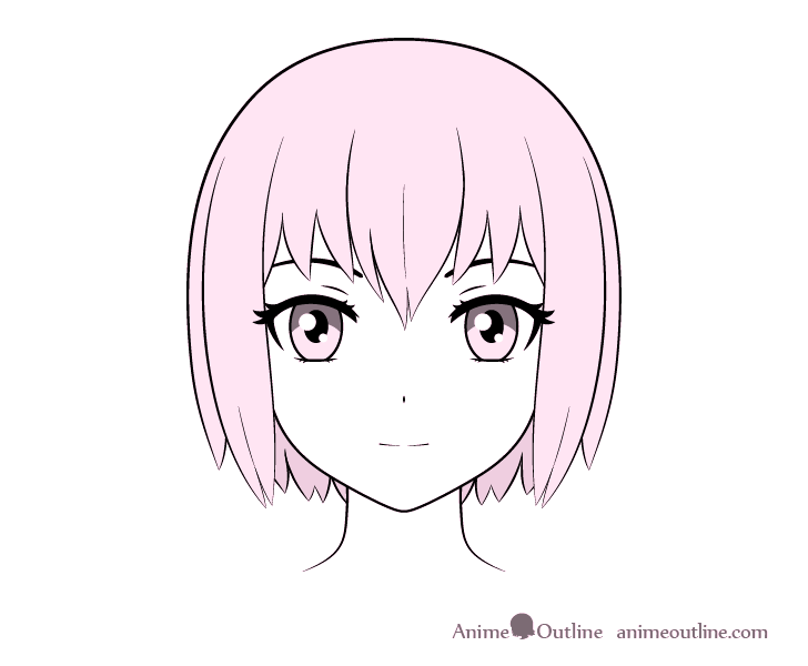 Anime Face Drawing colored version by Abashi76 on DeviantArt