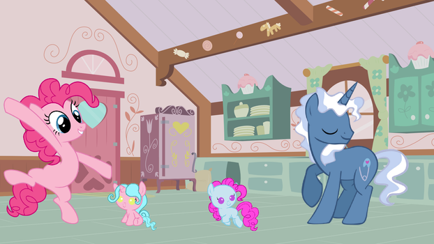 Pinkie Pie and Pokey Pierce with their children